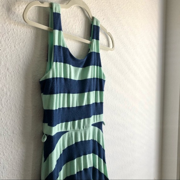 Navy and sea foam green striped ModCloth dress - Picture 2 of 5